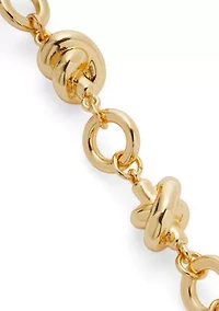 Knotted Collar Gold Tone Necklace