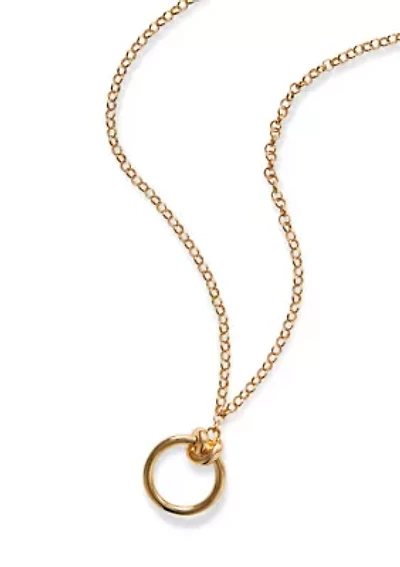 Open Loop Knot Pendant Necklace