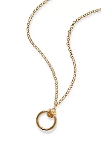 Open Loop Knot Pendant Necklace