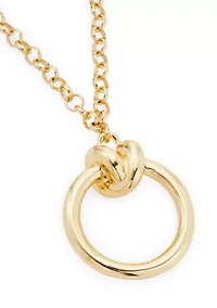 Open Loop Knot Pendant Necklace