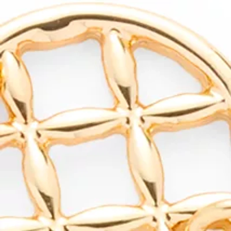 Lattice Station Gold Tone Collar Necklace