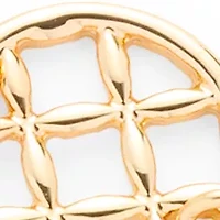 Lattice Station Gold Tone Collar Necklace