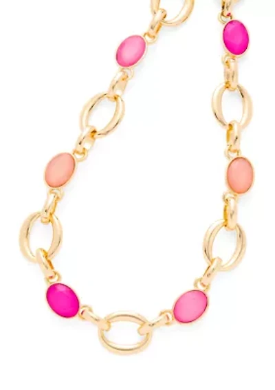 Stone Link Collar Necklace