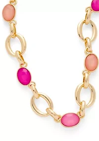 Stone Link Collar Necklace