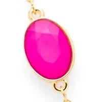 Long Gold Tone Station Necklace