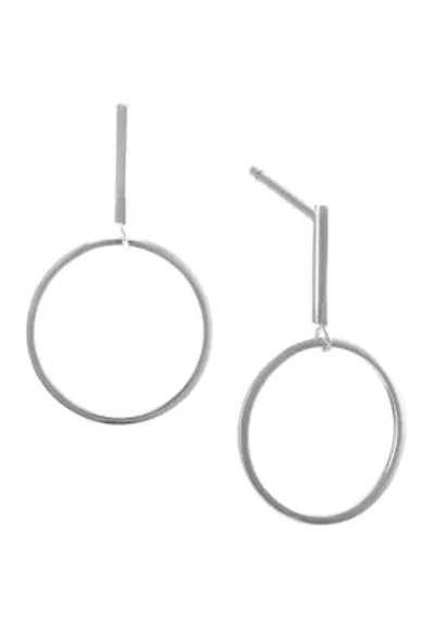 Sterling Silver Ring Drop Earrings