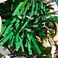 Gold Tone Tinsel Wreath Hoop Earrings