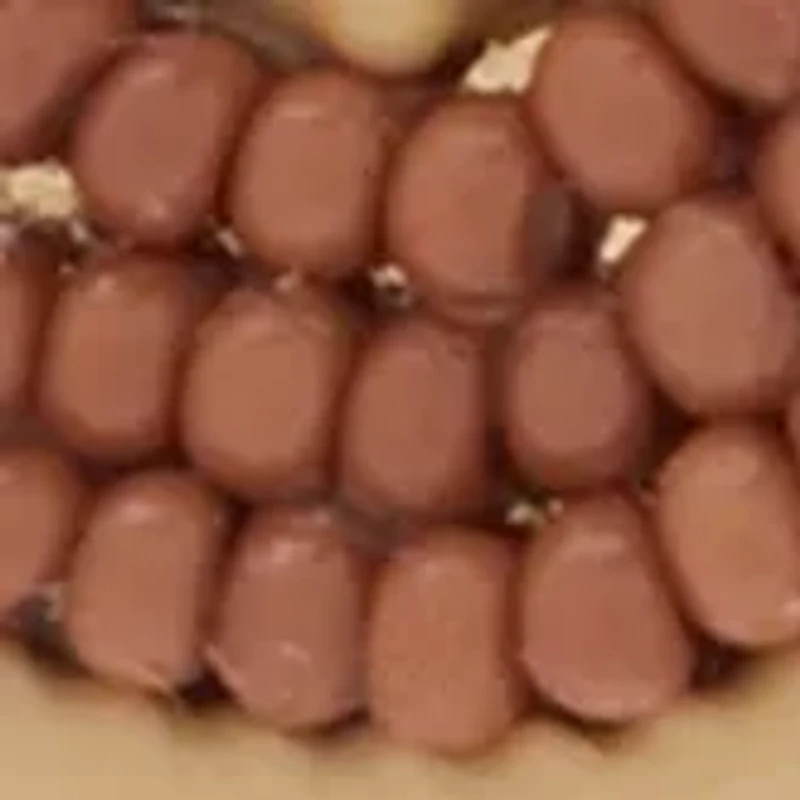 Gold Tone Beaded Reindeer Earrings