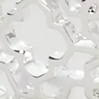 Silver Tone Openwork Metal Stretch Bracelet