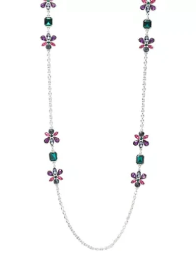 Silver Tone 36" Multi Strand Necklace