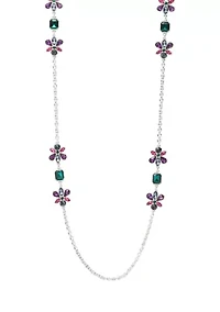 Silver Tone 36" Multi Strand Necklace