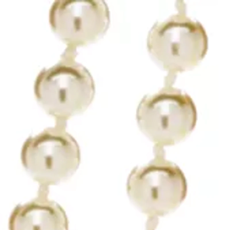 72 Inch White Pearl Necklace 
