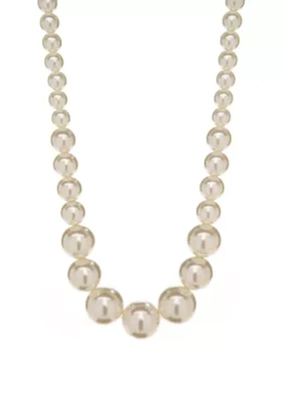 18 Inch White Pearl Strand Necklace  
