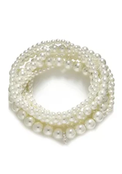 Multi Strand Pearl Stretch Bracelet