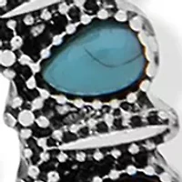 Silver Tone Orbital Drop Earrings 