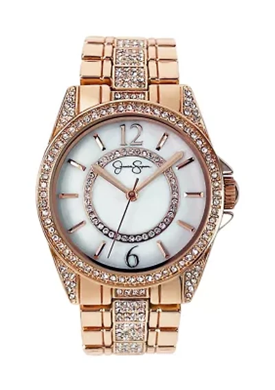 Genuine Mother Of Pearl Crystal Bracelet Watch