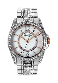 Genuine Mother Of Pearl Crystal Bracelet Watch