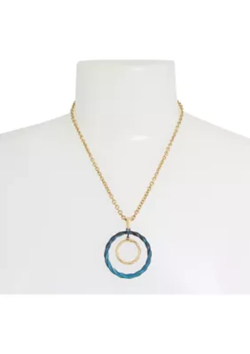 Patina Orbital Pendant Necklace