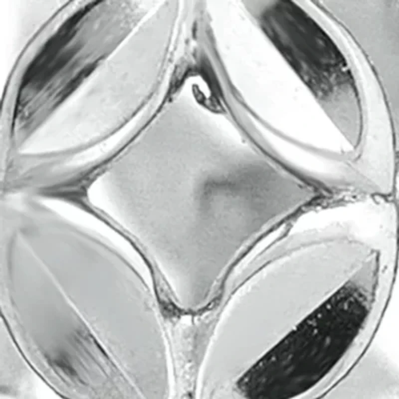 Sterling Silver Diamond Cut Floral Filigree Click Top Hoop Earrings