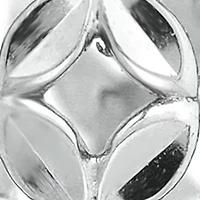 Sterling Silver Diamond Cut Floral Filigree Click Top Hoop Earrings