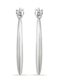 Sterling Silver Graduated Polished Click Top Hoop Earrings
