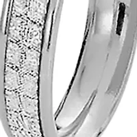  Sterling Silver Glitter Squares Hoop and Bangle Set 