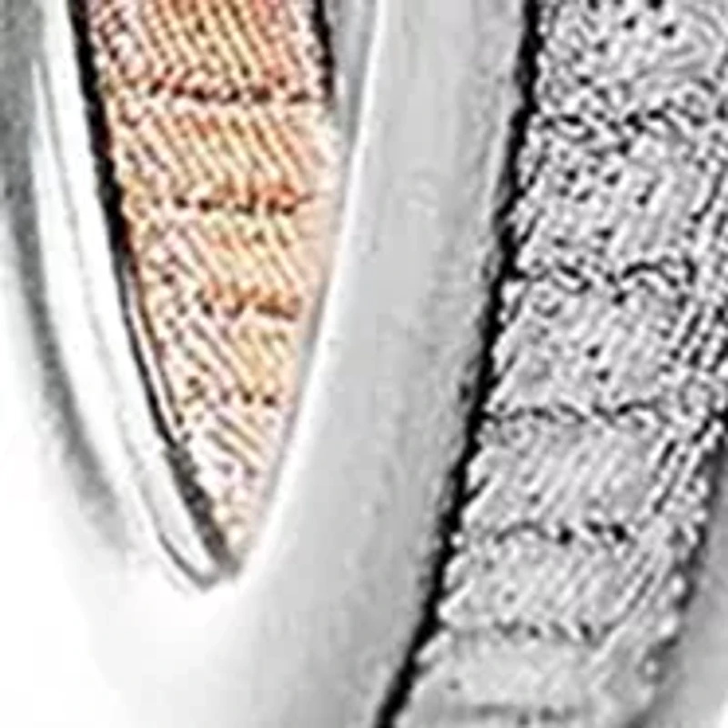 Sterling Silver 40x3.5mm Silver and Gold Glitter Inside Out Hoop Earrings