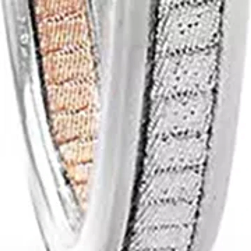 Sterling Silver 50x3.5mm Silver and Gold Glitter Inside Out Hoop Earrings