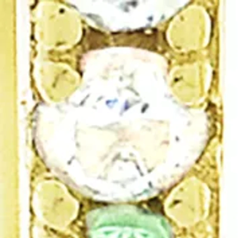 Rainbow Cubic Zirconia Dangle Starburst and Huggie Earrings in 14K Gold Plated Sterling Silver