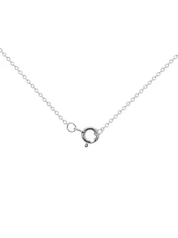 Platinum Plated Sterling Silver Cubic Zirconia Baguette Infinity Pendant 18-Inch Necklace