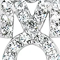 Lab Created CZ Mom Interchangeable Circle Pendant in Sterling Silver