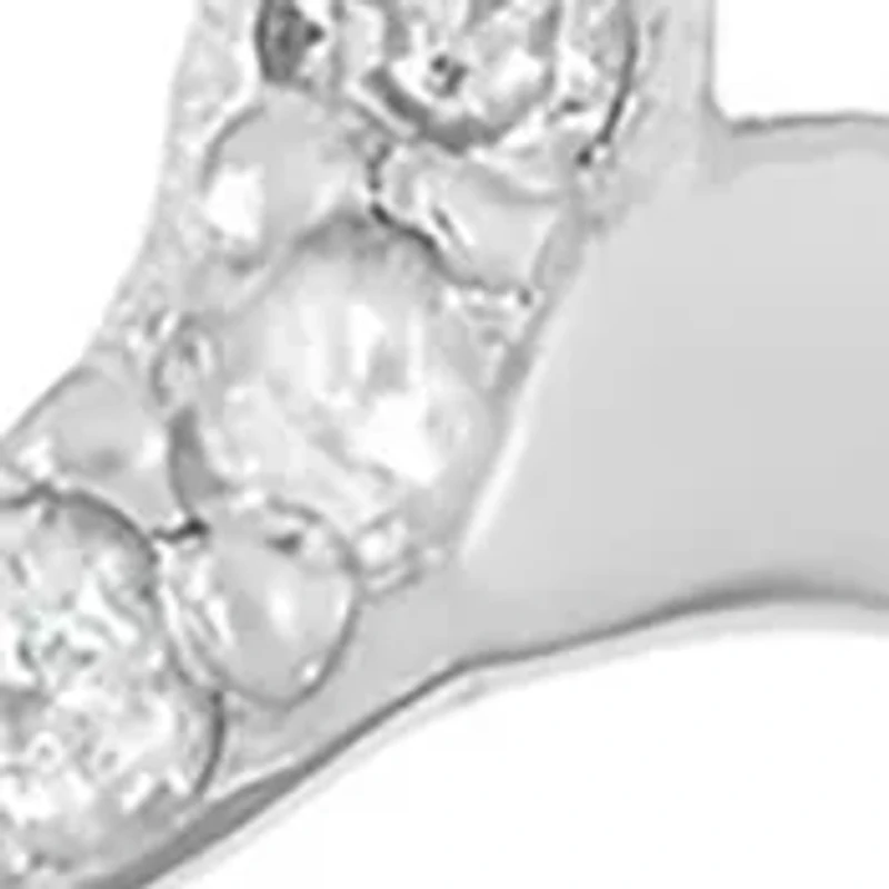 Diamond Accent Elephant with Baby Pendant Necklace in Sterling Silver