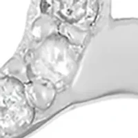Diamond Accent Elephant with Baby Pendant Necklace in Sterling Silver
