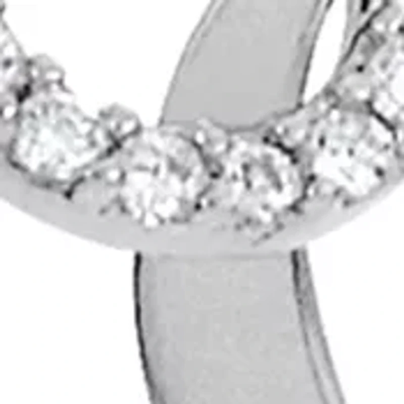 Lab Created White CZ Double Circle with Cut-out Star Necklace in Sterling Silver
