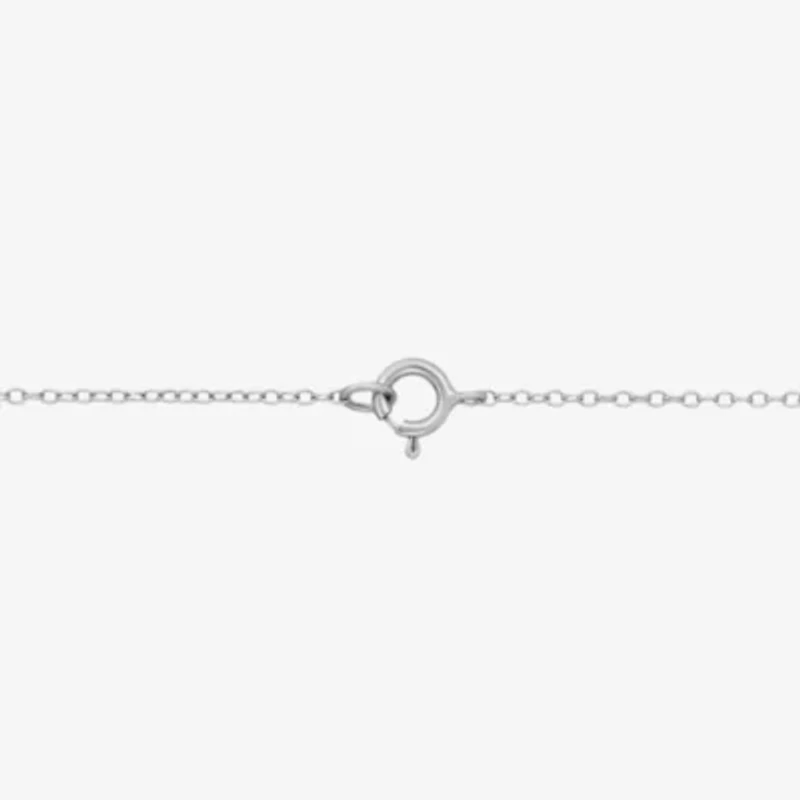 Lab Created Sterling Silver Preciosa Aurora Borealis Cubic Zirconia 3-Stone Swirl Pendant 18-Inch Necklace