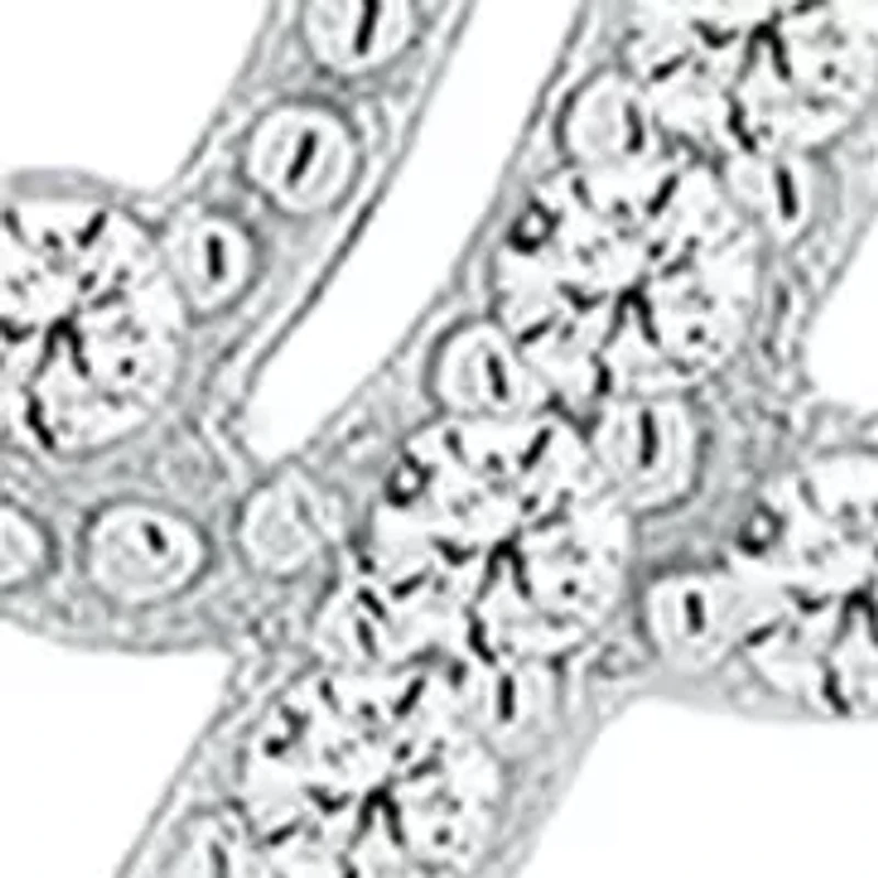 Aqua Blue Cubic Zirconia Heart and "Hope" Layered Necklace in Sterling Silver