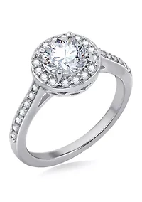 1.5 ct. t.w. Swarovski® Zirconia Round-Cut Halo Ring