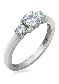 1.02 ct. t.w. Swarovski® Zirconia Round 3 Stone Ring