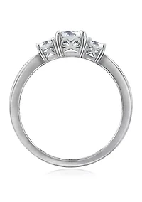 1.02 ct. t.w. Swarovski® Zirconia Round 3 Stone Ring