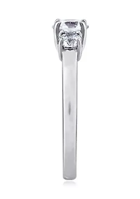 1.02 ct. t.w. Swarovski® Zirconia Round 3 Stone Ring