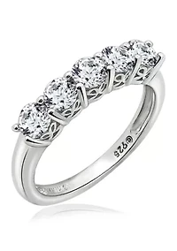 1.3 ct. t.w. Swarovski® Zirconia Round-Cut 5 Stone Ring