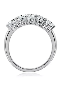 1.3 ct. t.w. Swarovski® Zirconia Round-Cut 5 Stone Ring
