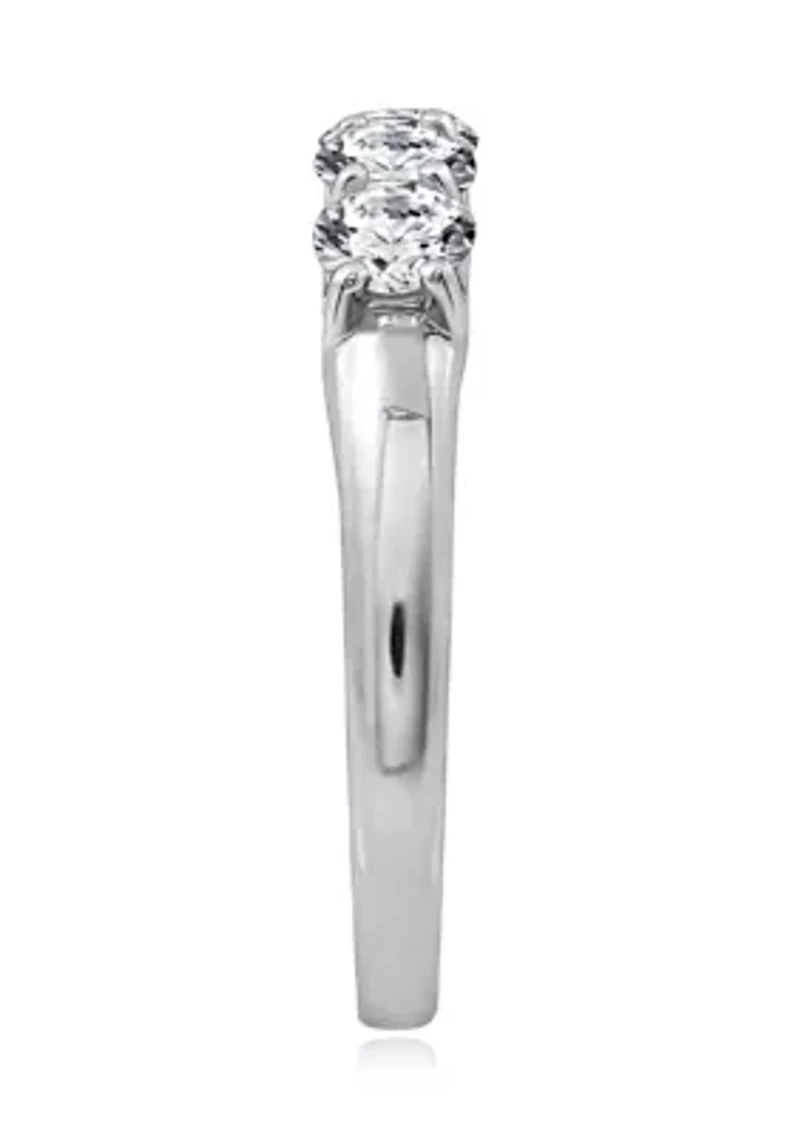 1.3 ct. t.w. Swarovski® Zirconia Round-Cut 5 Stone Ring