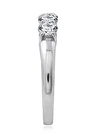 1.3 ct. t.w. Swarovski® Zirconia Round-Cut 5 Stone Ring