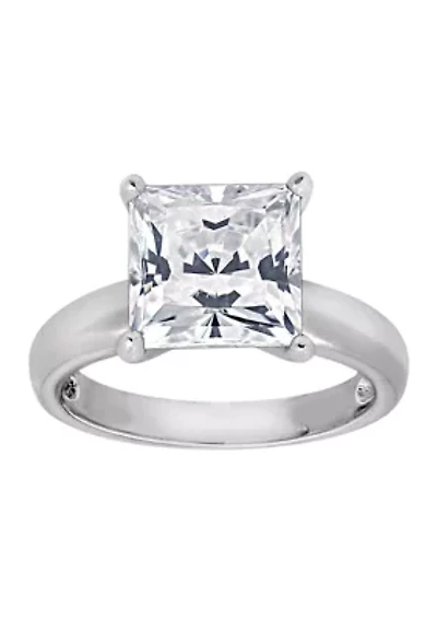 3 ct. t.w. 8.5 Millimeter Princess Cut Cubic Zirconia Solitaire Ring
