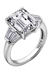Emerald Cut Cubic Zirconia Ring