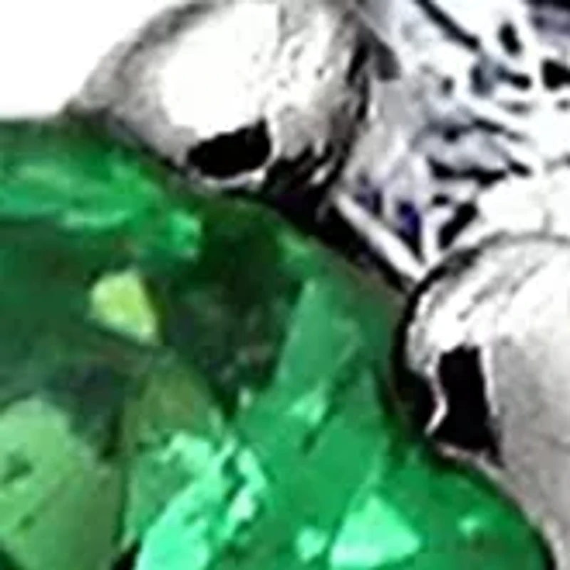 Oval Cut Created Emerald Eternity Band Ring