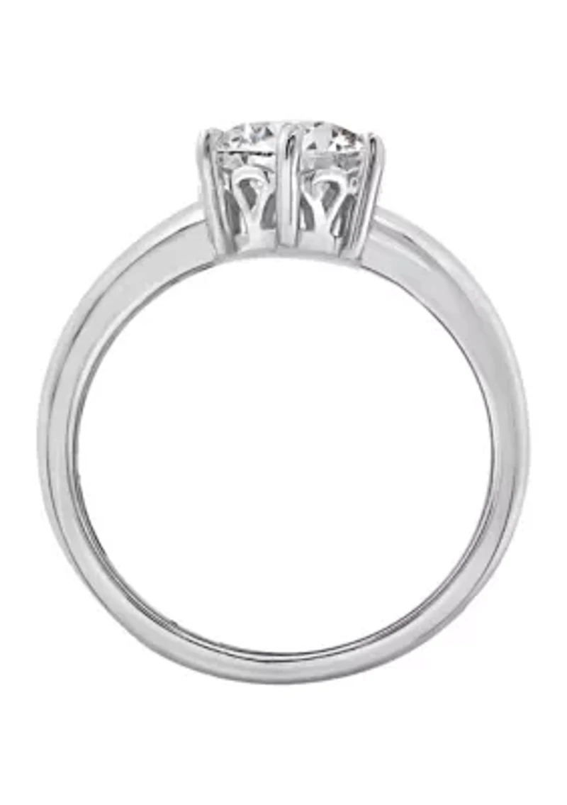 3 ct. t.w. 8 Millimeter Round Cut Cubic Zirconia Solitaire Ring