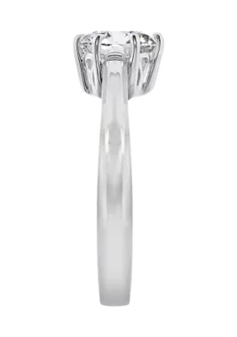 3 ct. t.w. 8 Millimeter Round Cut Cubic Zirconia Solitaire Ring