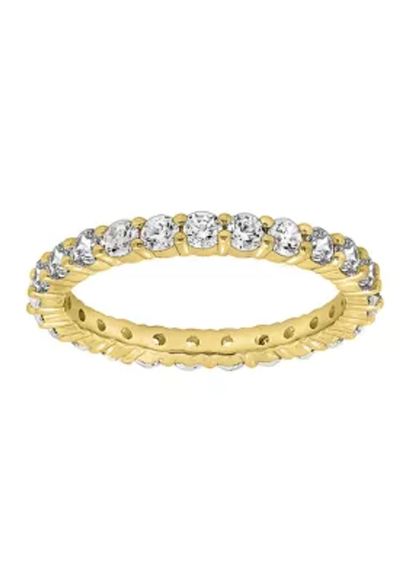 2 ct. t.w. 2.5 Millimeter Round Cut Cubic Zirconia Eternity Ring